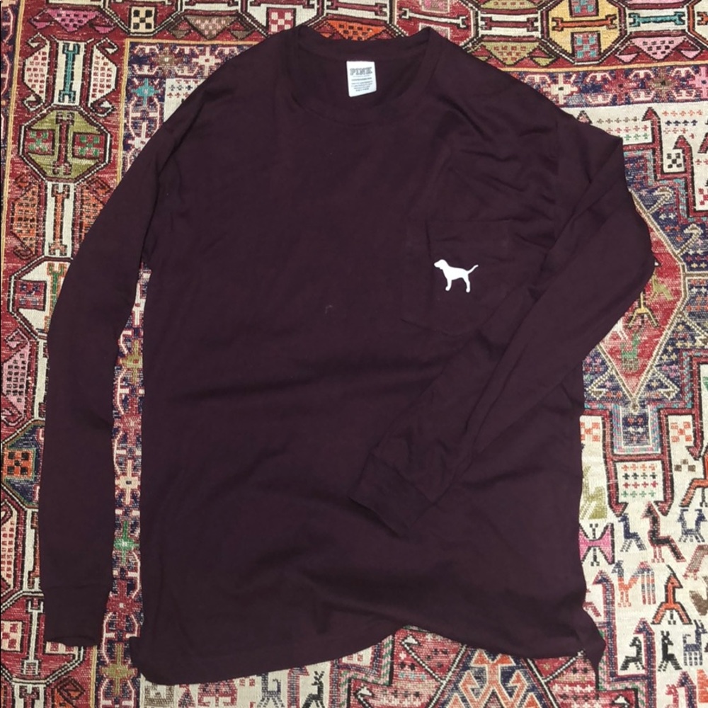 PINK - Plum color Oversized Long sleeve shirt